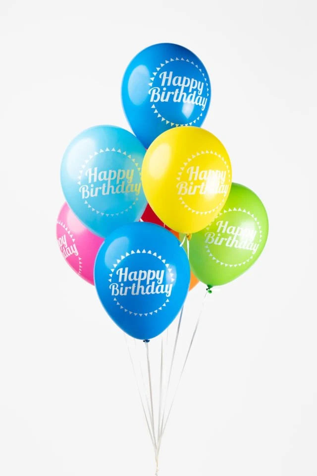 Happy birthday ballonnen 30cm 8st