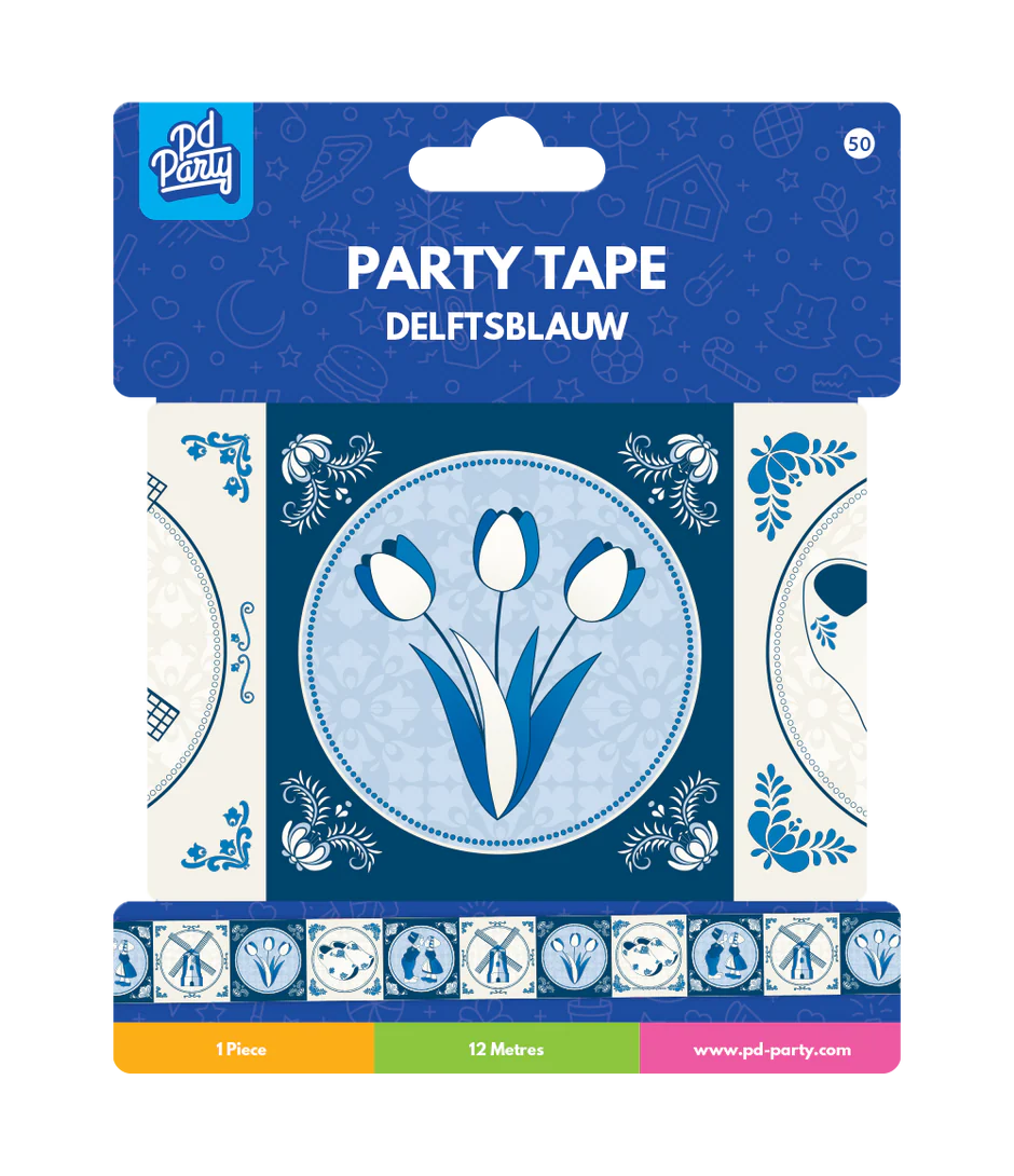 Party Tape Delftsblauw 1,2m