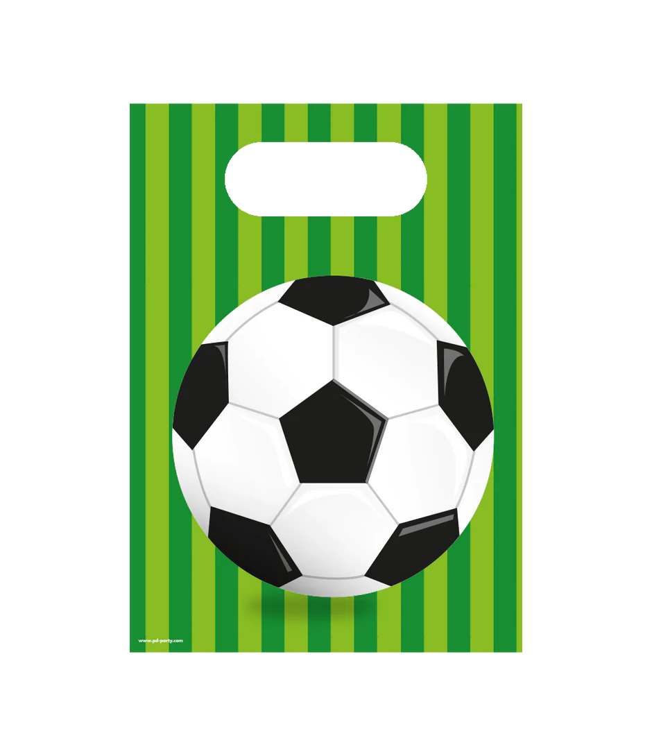 Voetbal Uitdeelzakjes Groen 6st