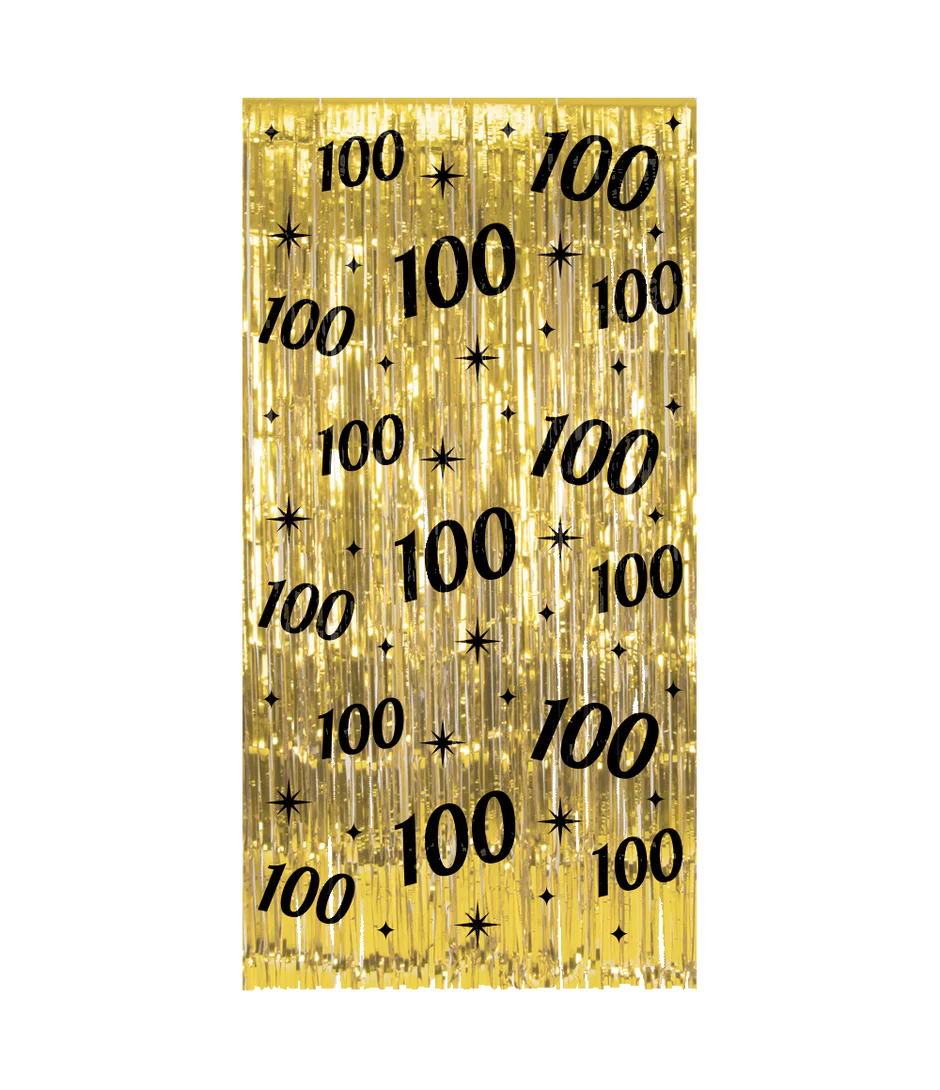 Classy Party Deurgordijn 100 Jaar 2 meter