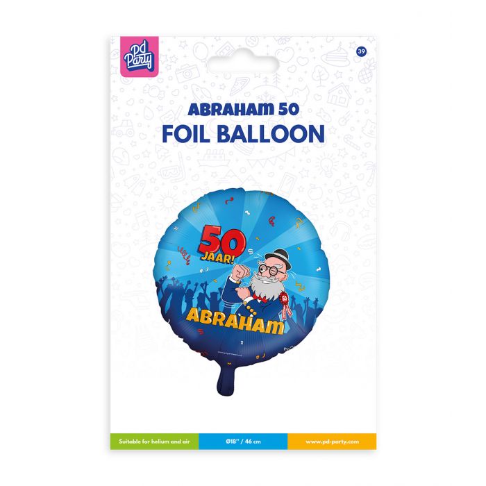 Folieballon Abraham 50 Jaar 45cm
