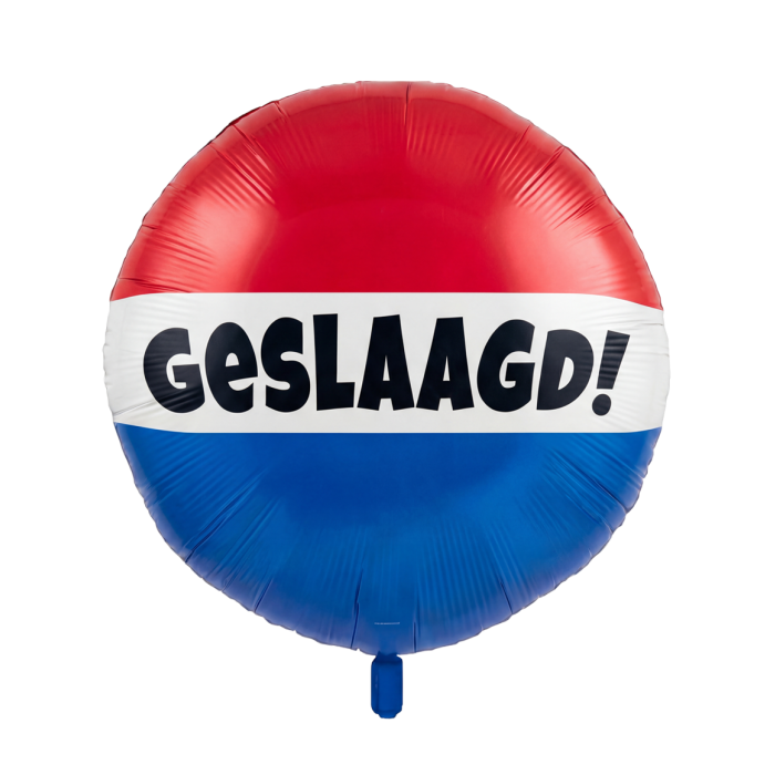 XXL Folie Ballon Geslaagd Rood Wit Blauw
