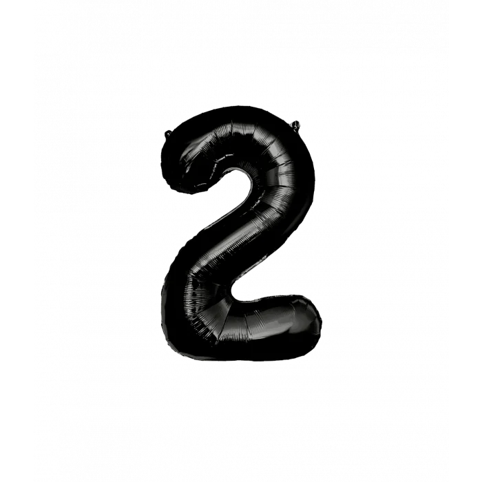 Folieballon 2 Jaar Zwart XL 86 cm