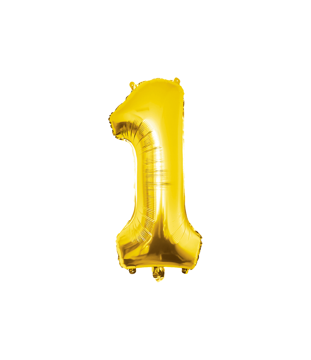 Folieballon Goud 86cm - Cijfer 0 t/m 9 Jaar