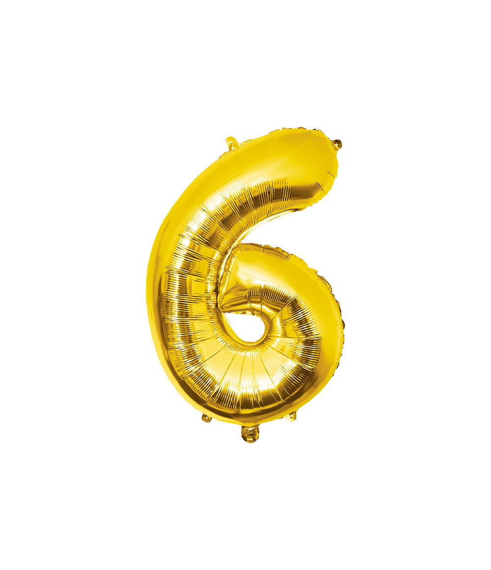 Folieballon Goud 86cm - Cijfer 0 t/m 9 Jaar