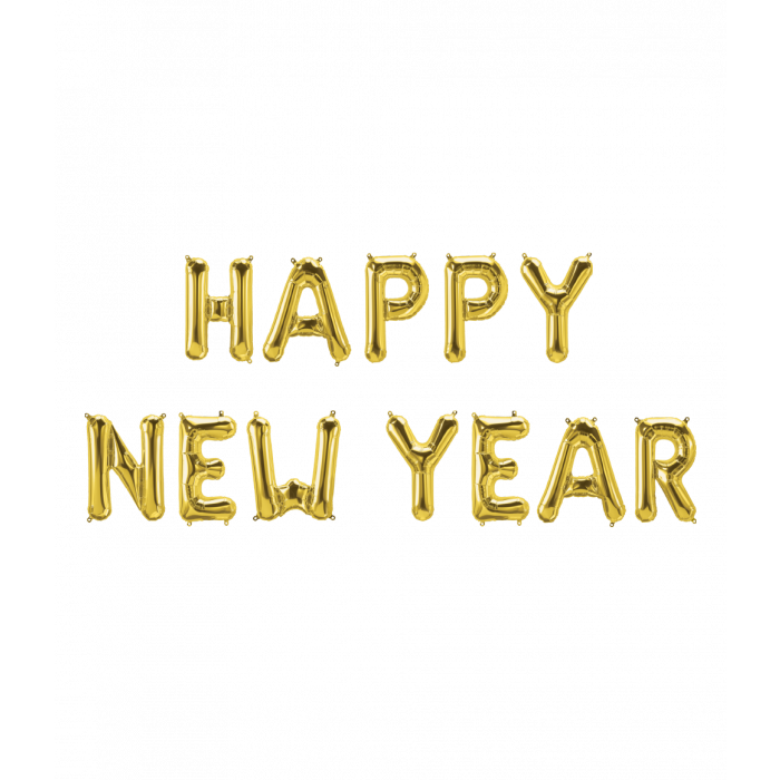 Gouden Ballonnen Set Happy New Year 1,9m