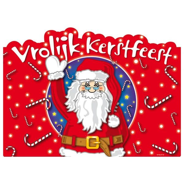 huldebord Vrolijk Kerstfeest 48 x 35 cm