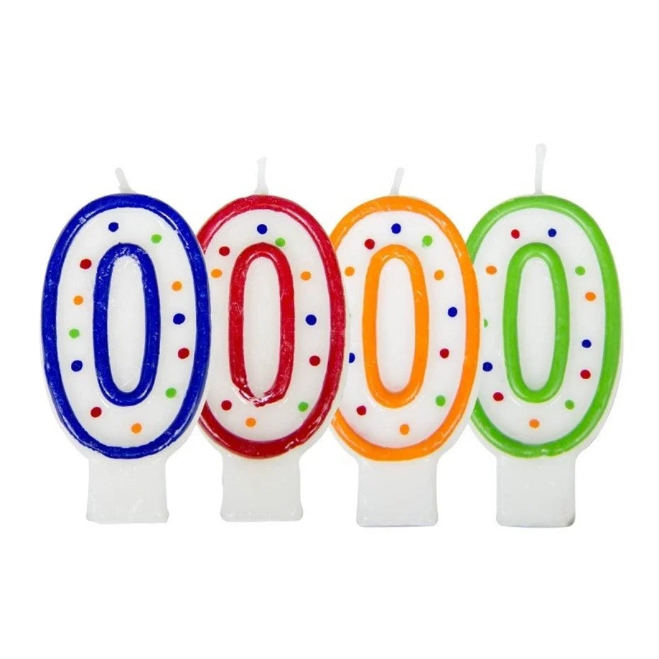 Kaars 0 Jaar gespikkeld