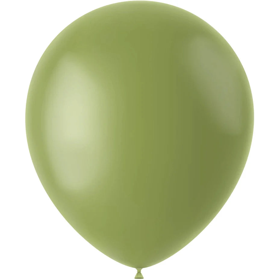 Olijfgroene ballonnen 33cm 10 stuks