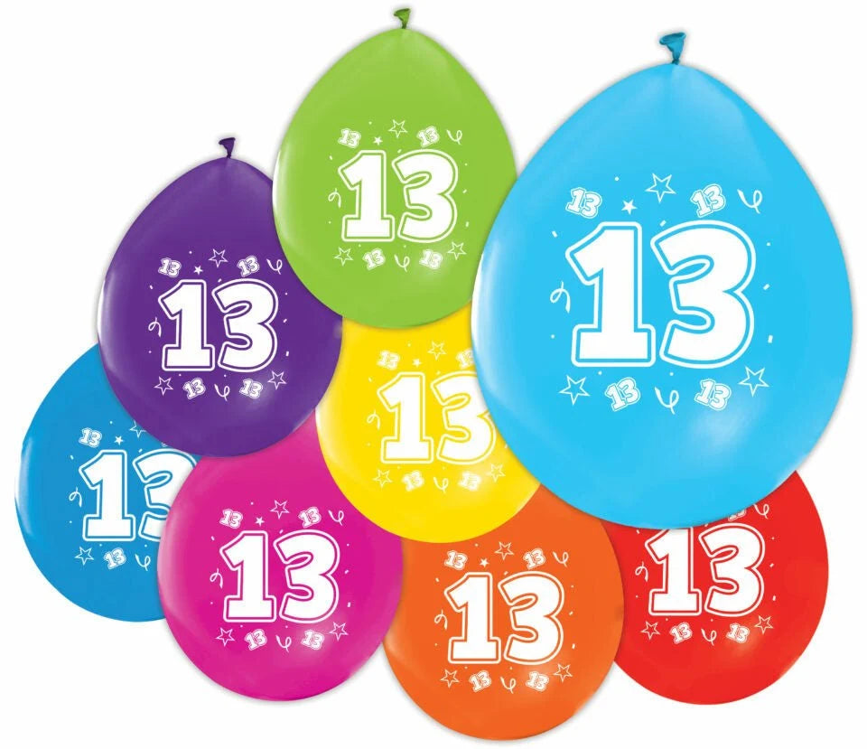 13 Jaar Ballonnen 30cm 8st