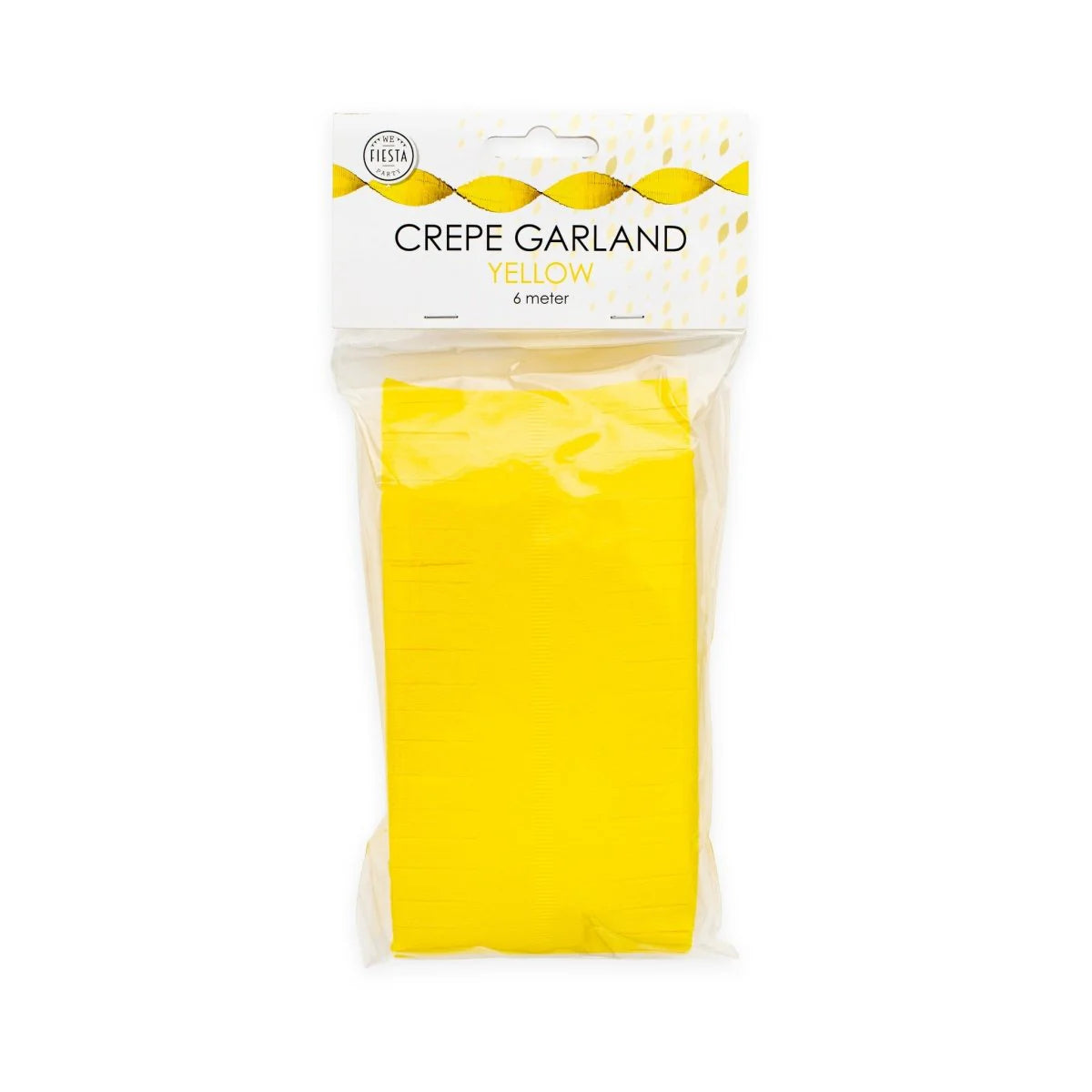 Gele Crepe Papier Slinger 6m