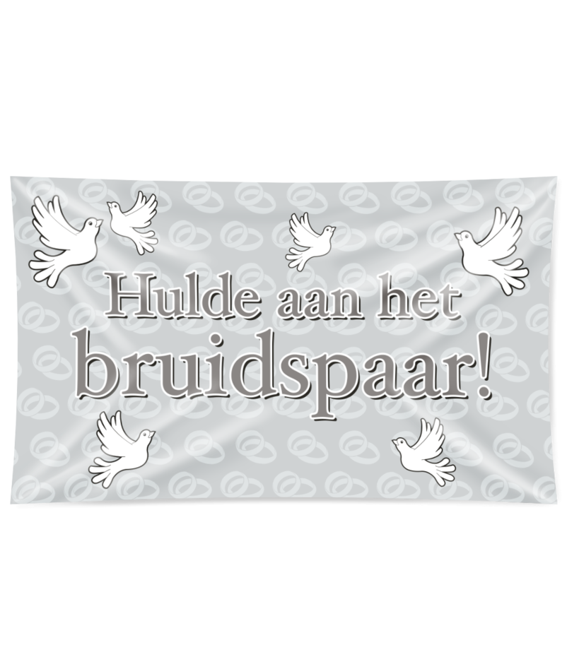 Gevelvlag Hulde aan het Bruidspaar! XXL 150x90cm
