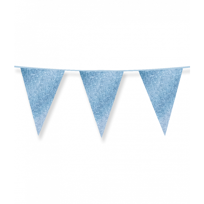 Vlaggenlijn Glitter Babyblauw 6 m