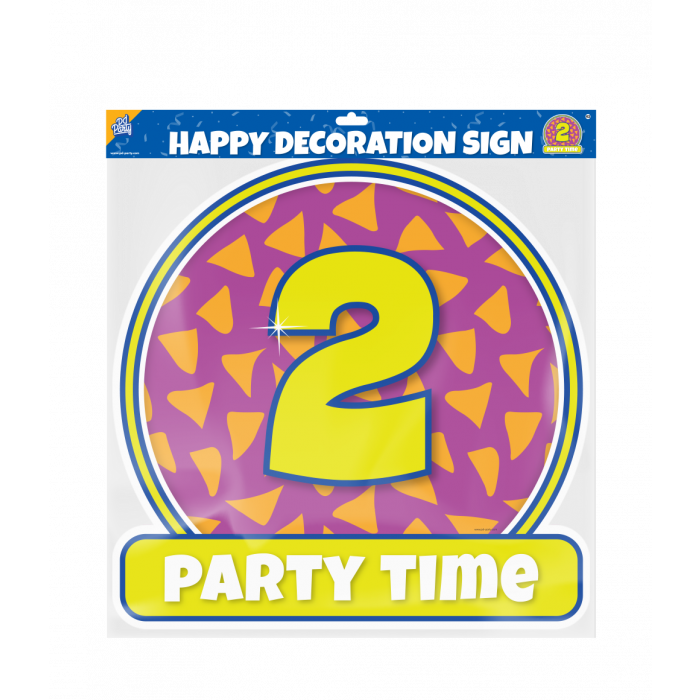 Huldeschild 2 Jaar Gekleurd 50cm