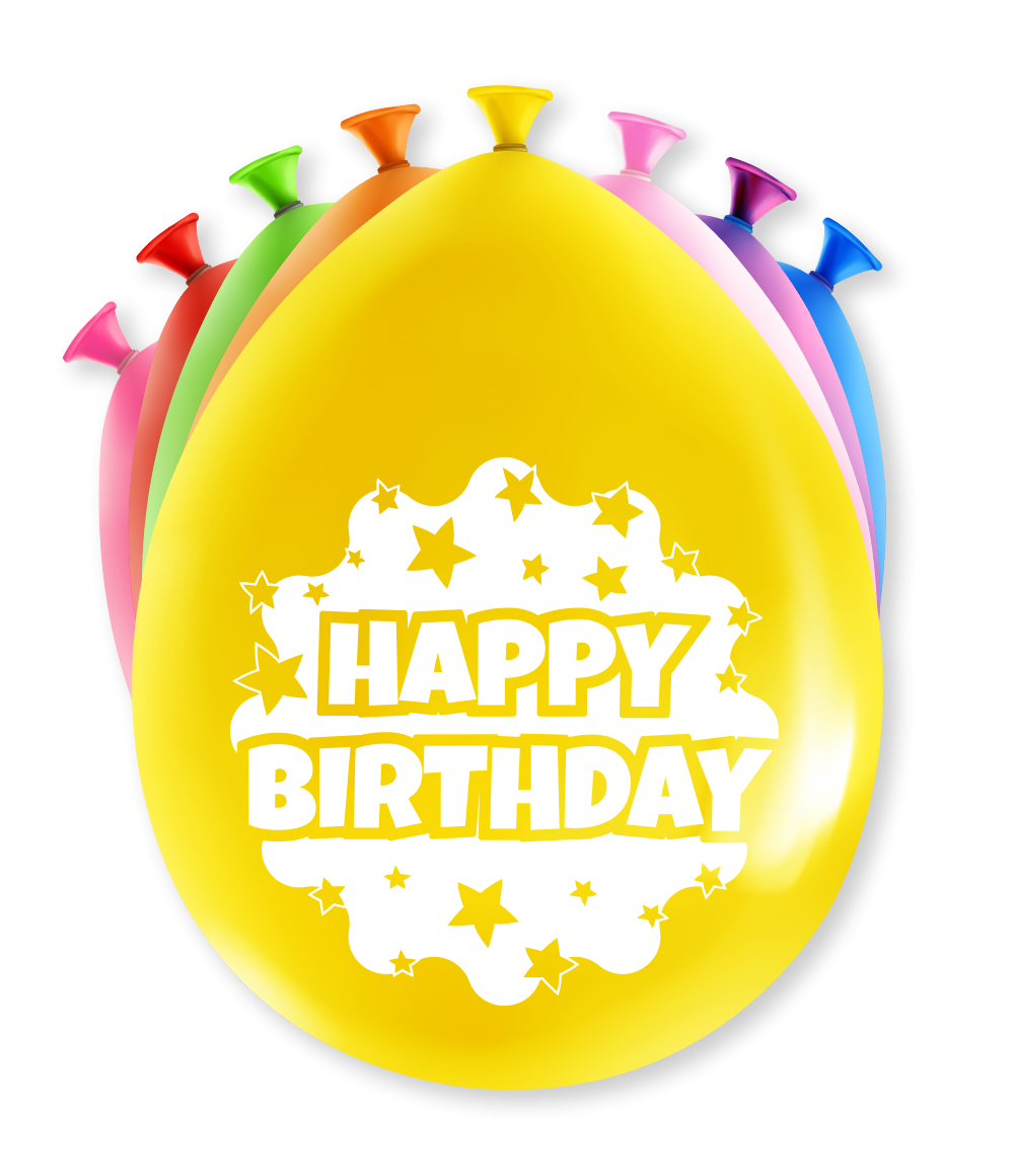 Happy birthday ballonnen 30cm 8st