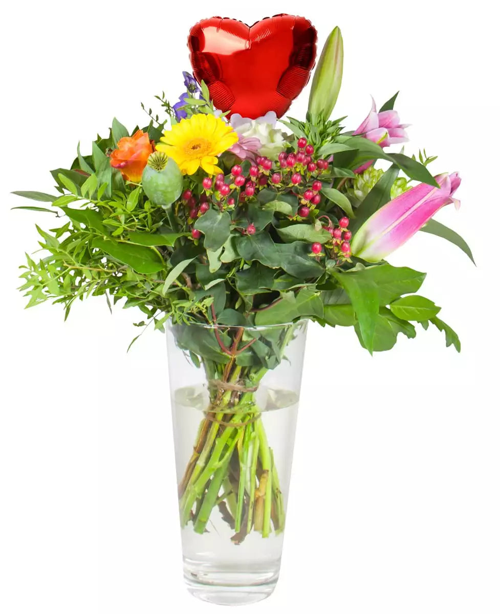 Mini Folieballon rood hart 15 cm