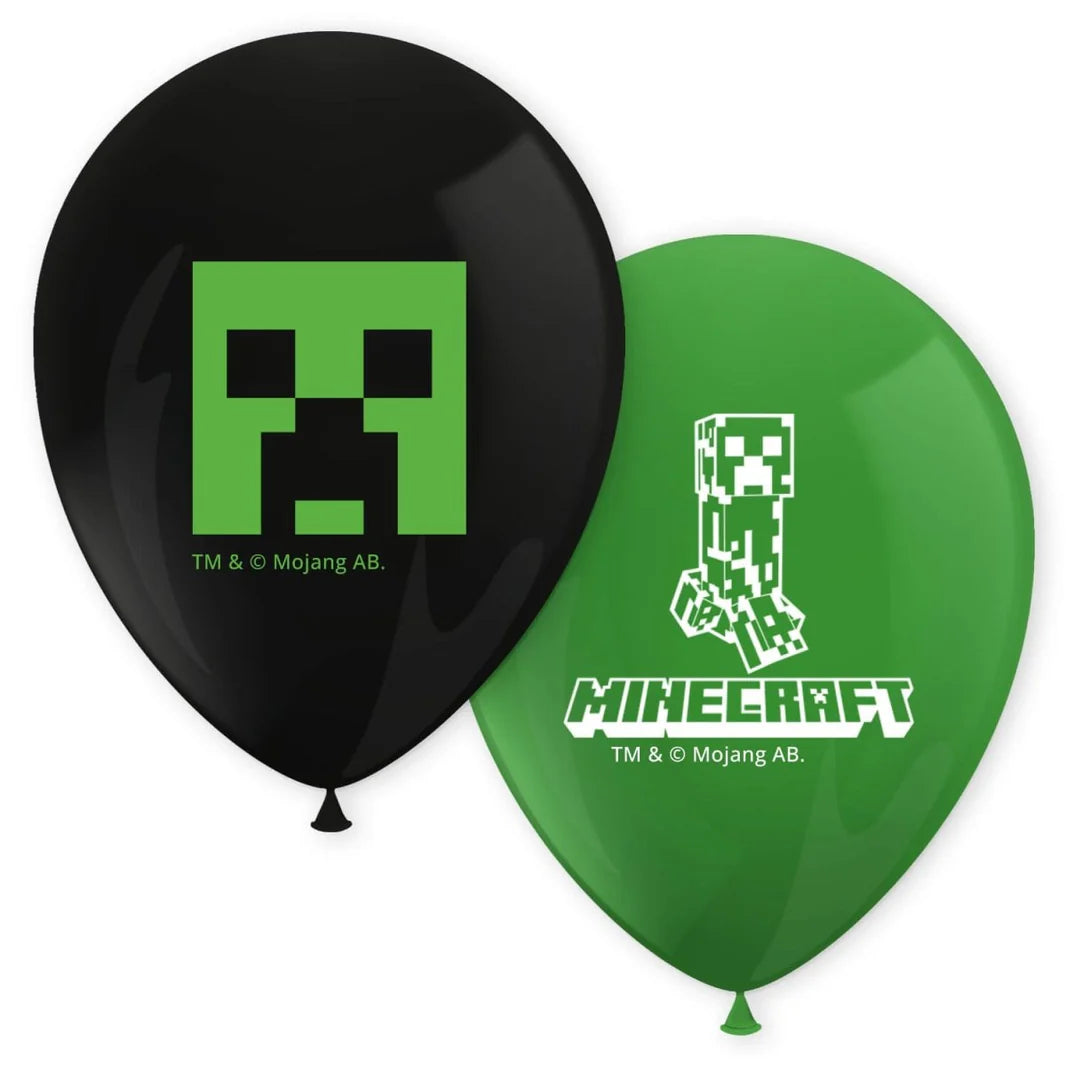 Minecraft Ballonnen 30cm 8 Stuks
