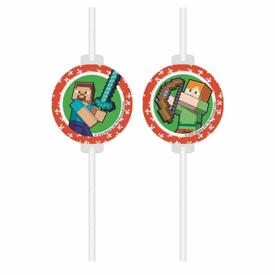 Minecraft Rietjes Papier 4st