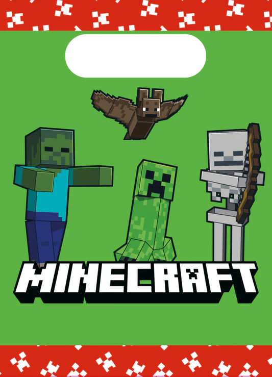 Minecraft Uitdeelzakjes 4 Stuks Papier