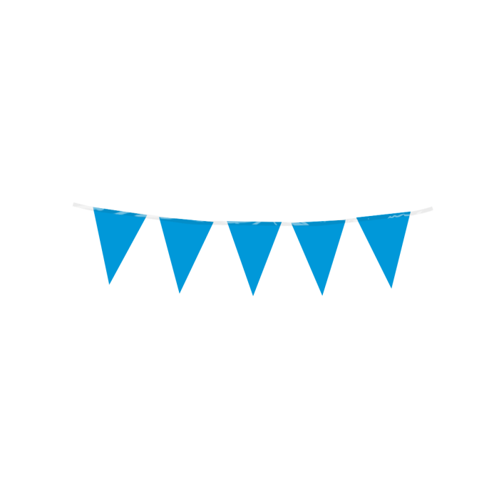 Blauwe Mini Vlaggenlijn 3m