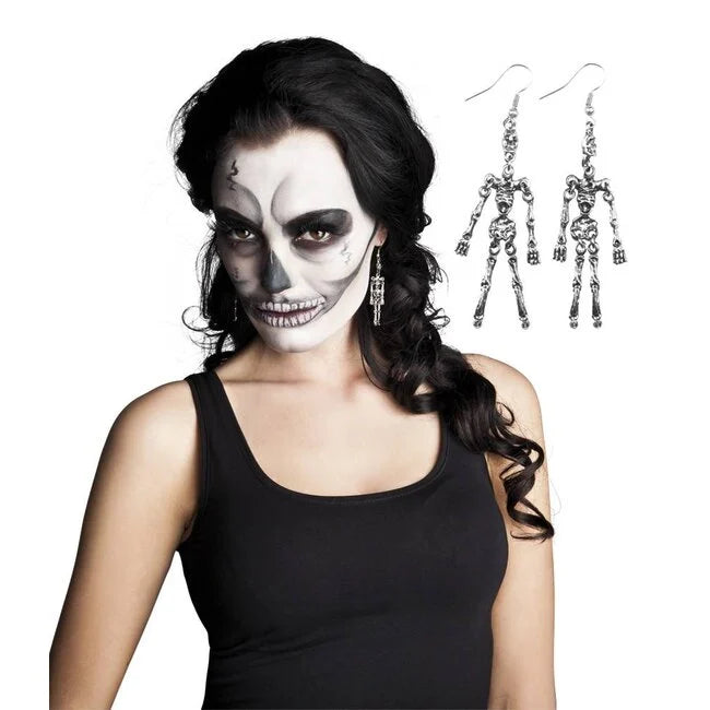 Metalen skelet oorbellen