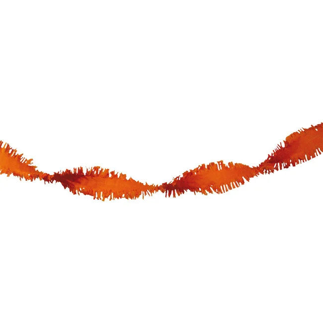 Oranje Crepe Papier Slinger 24m