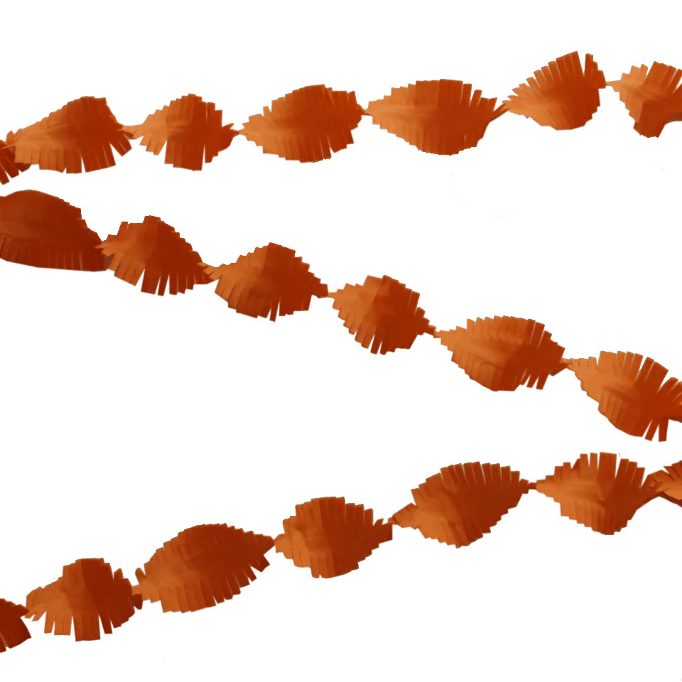 Oranje Crepe Papier Slinger 24m