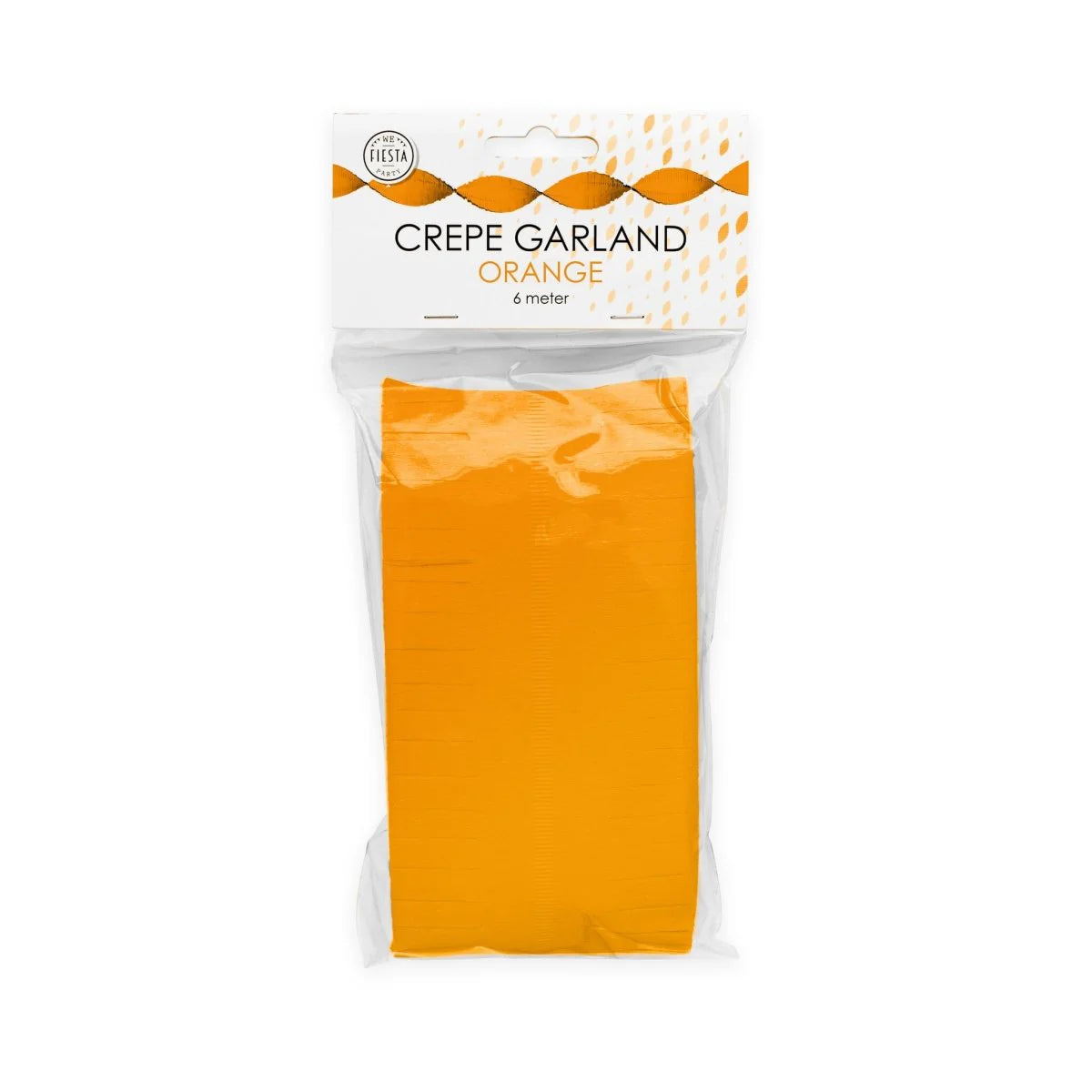 Oranje Crepe Papier Slinger 6m