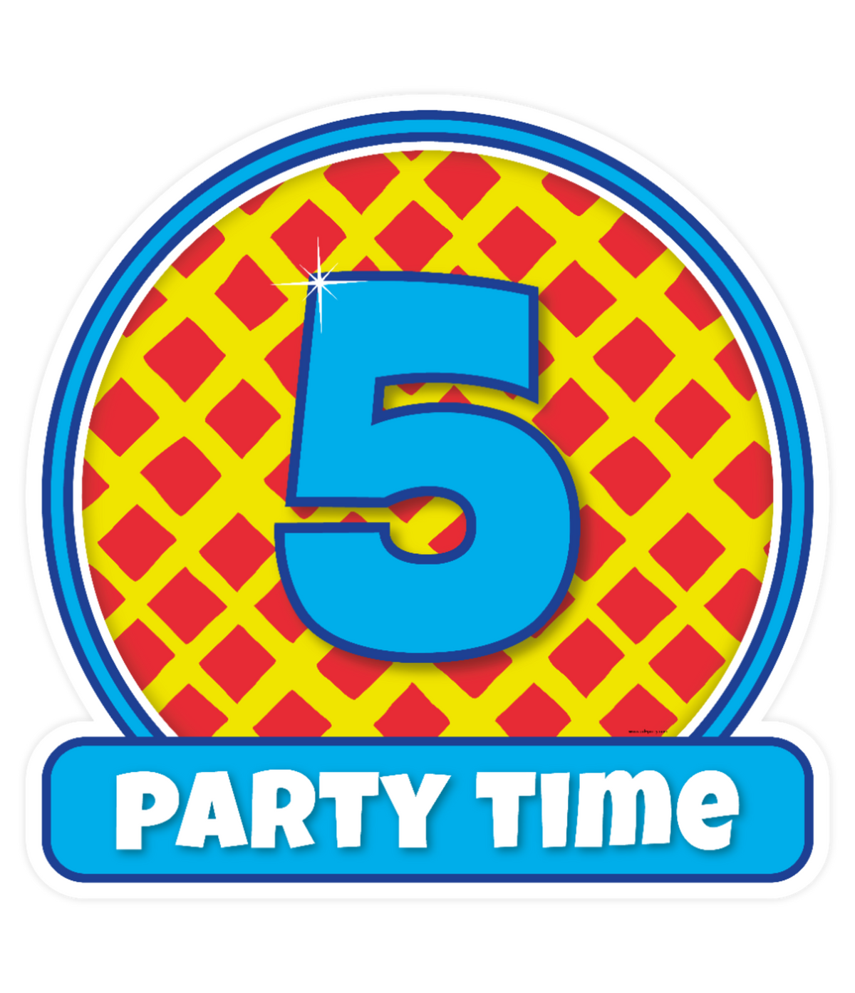 Deurbord 5 jaar party 50cm