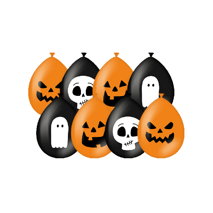 Ballonnen Halloween 30cm 8st