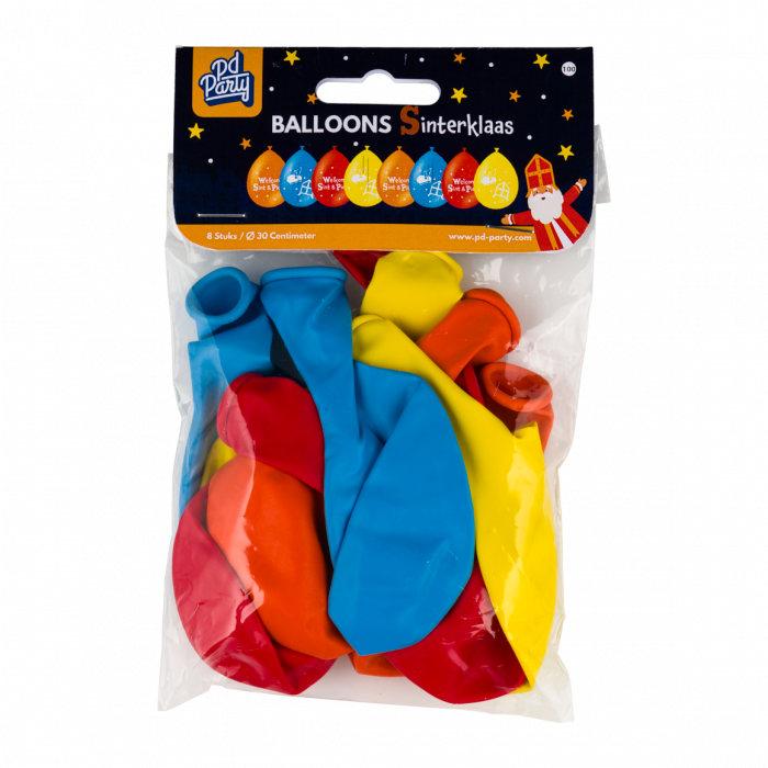 Ballonnen Sinterklaas 30cm 8st