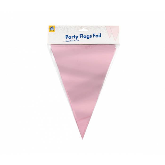 Vlaggenlijn Babyroze Folie 10 m