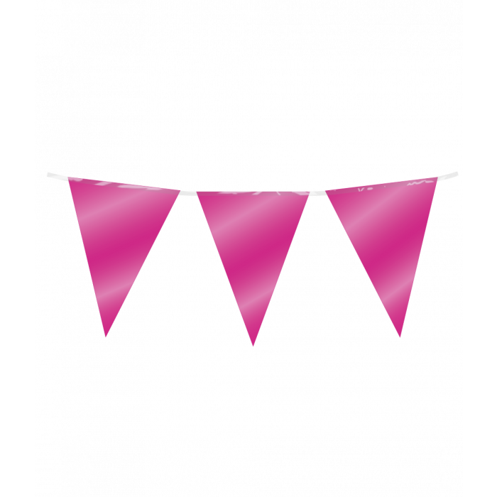 Vlaggenlijn Folie Fuchsia 10m