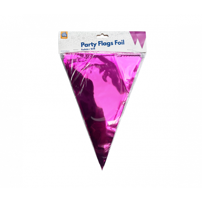 Vlaggenlijn Folie Fuchsia 10m