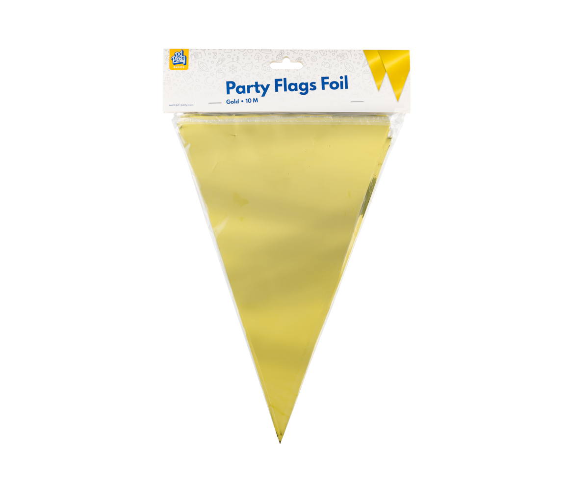 Vlaggenlijn Goud Folie 10m