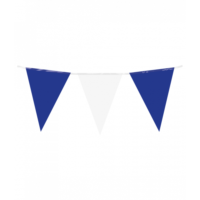 Vlaggenlijn Donkerblauw Wit 10m