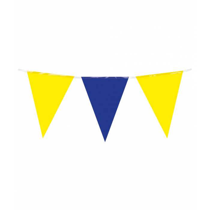 Vlaggenlijn Donkerblauw Geel 10m