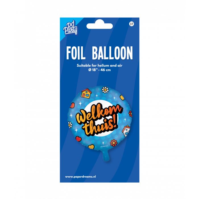 Folieballon Welkom Thuis 45cm