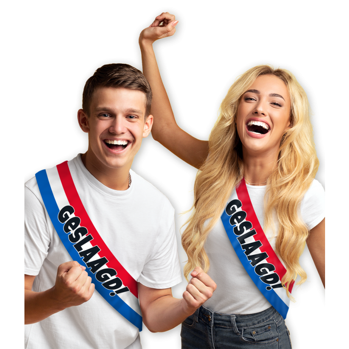 Party Sjerp Geslaagd Rood Wit Blauw 85 cm