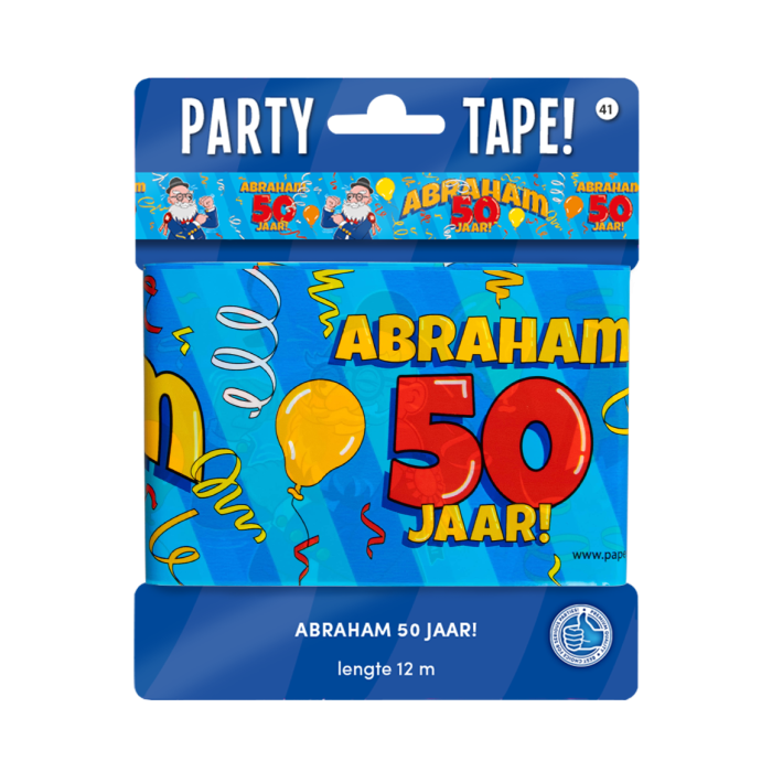 Party Tape Abraham 50 Jaar! 12m