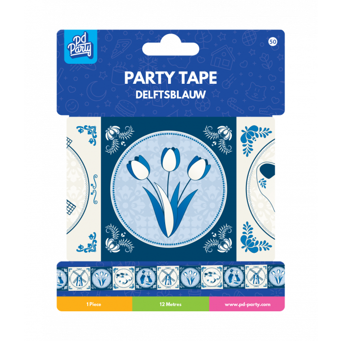Party Tape Delftsblauw 12m
