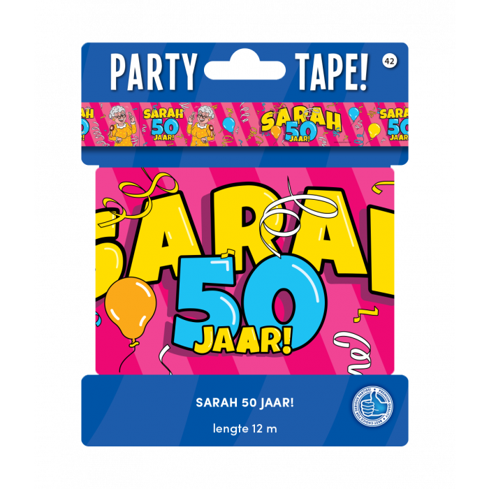 Party Tape Sarah 50 Jaar 12m