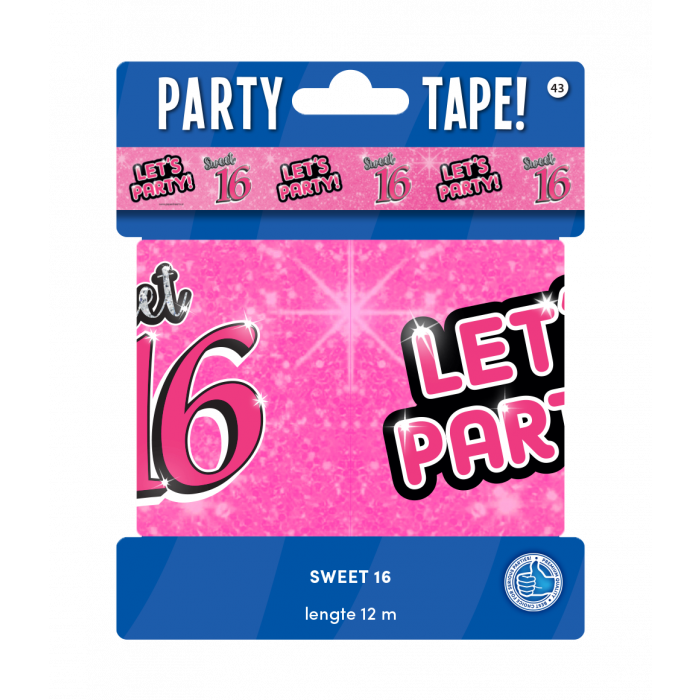 Party Tape Sweet 16 12m