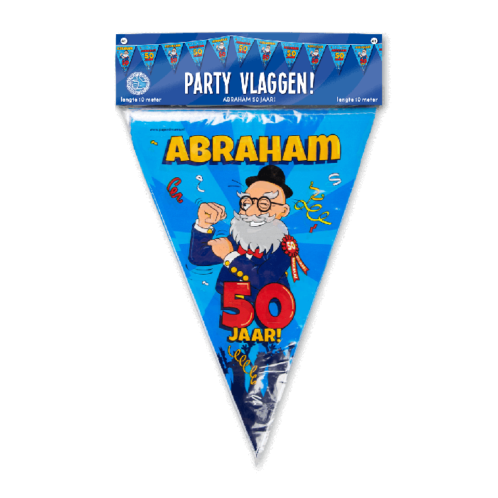 Vlaggenlijn Abraham 50 jaar 10m