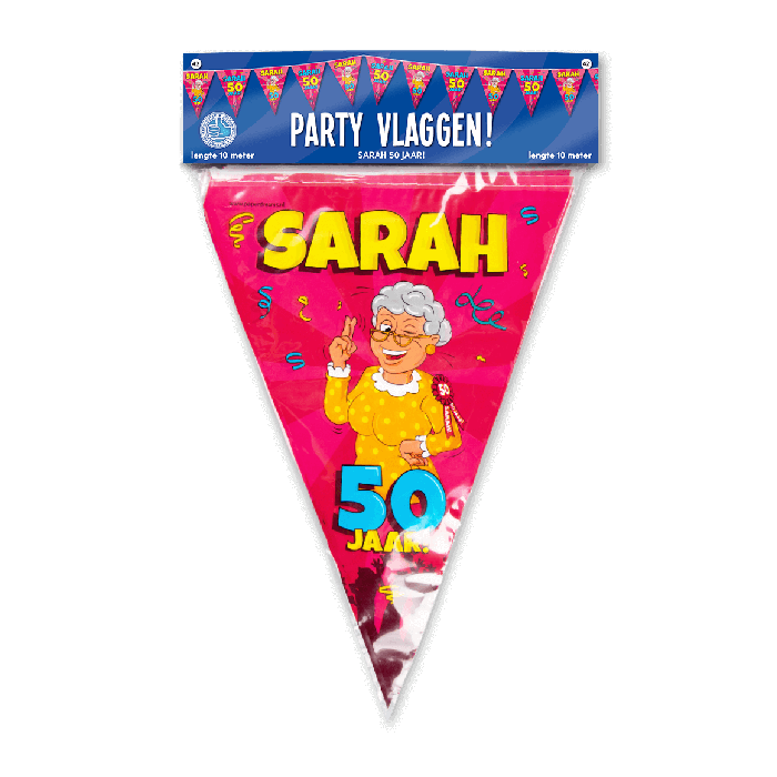 Vlaggenlijn Sarah 50 jaar 10m