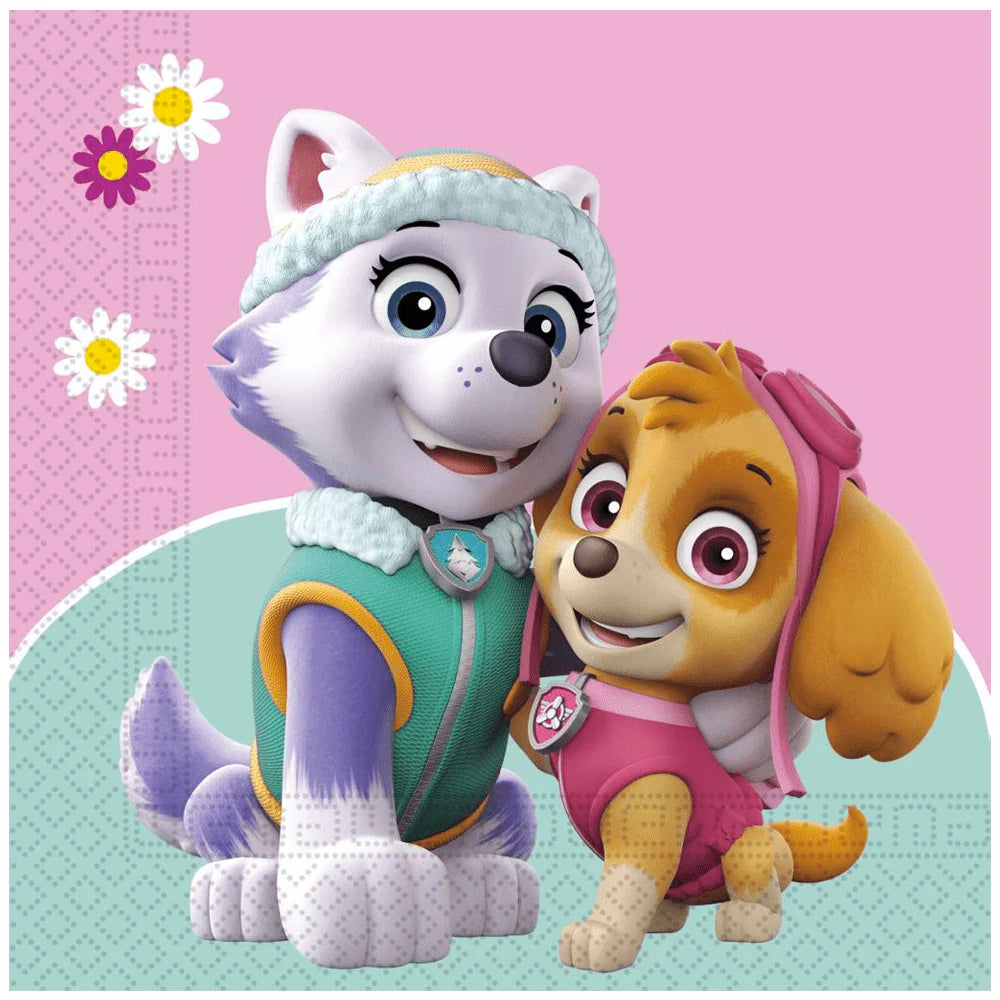 Servetten Paw Patrol Skye And Everest 20 Stuks