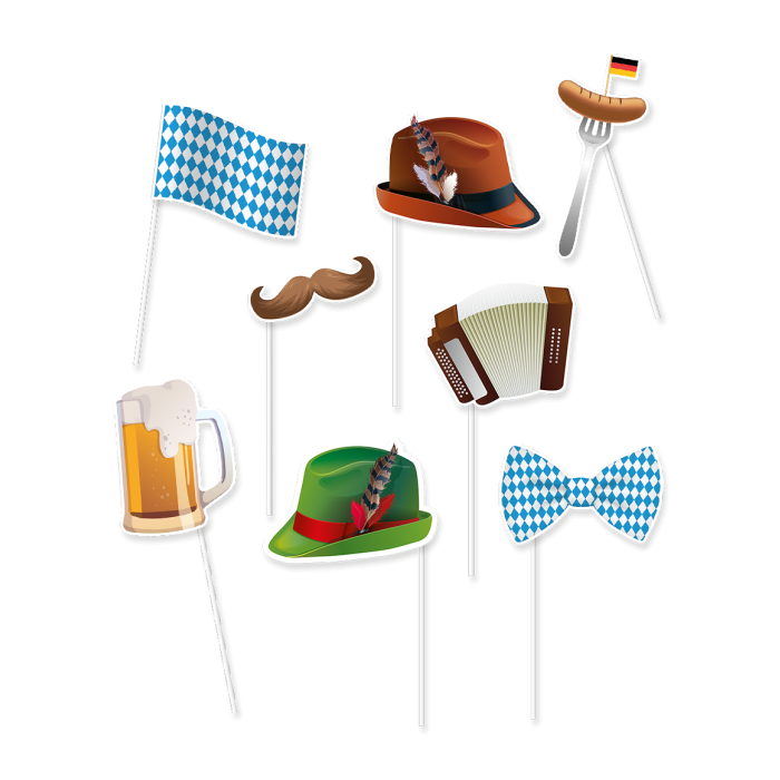 Oktoberfest Photo Props 8 Stuks