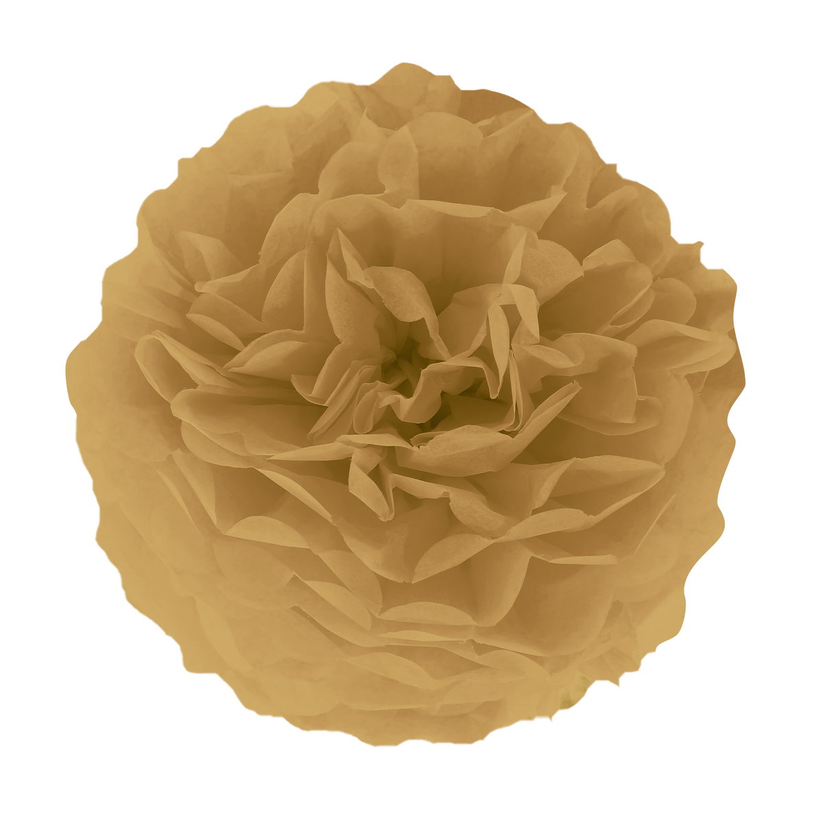 Papieren Pompon Bruin Goud 25 cm – Tissuepapier Feestdecoratie