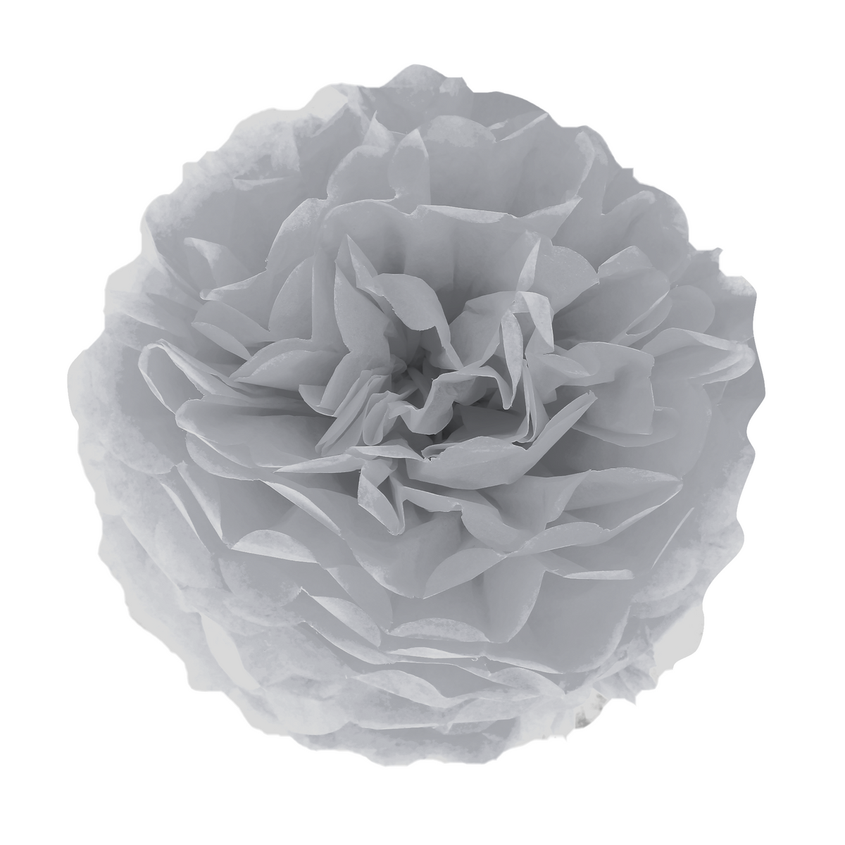 Papieren Pompon Zilvergrijs 25 cm – Tissuepapier Feestdecoratie