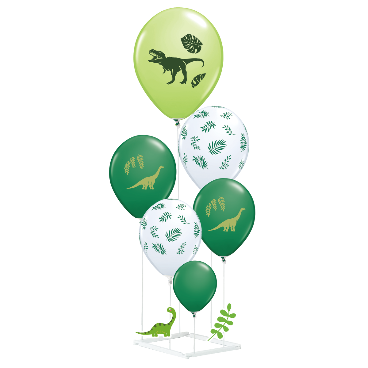 Dinosaurus Ballon Set 8st met Ballonstandaard